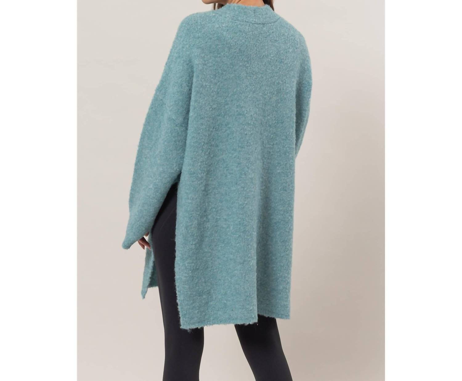 Hyfve - Front Rosette Long Sweater Cardigan