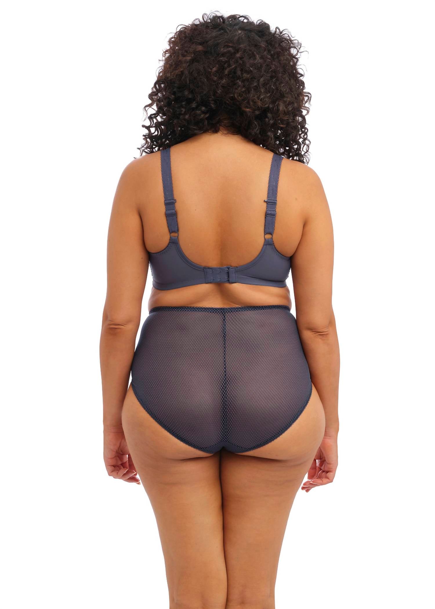 Elomi Charley Underwire Stretch Lace Plunge Bra in storm - women's intimate - view 4