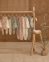 Rylee + Cru Kids' Henley Jumpsuit in trees - kids' item - alternate view
