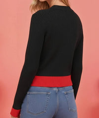 Miss Sparkling - Ribbed Heart Sweater