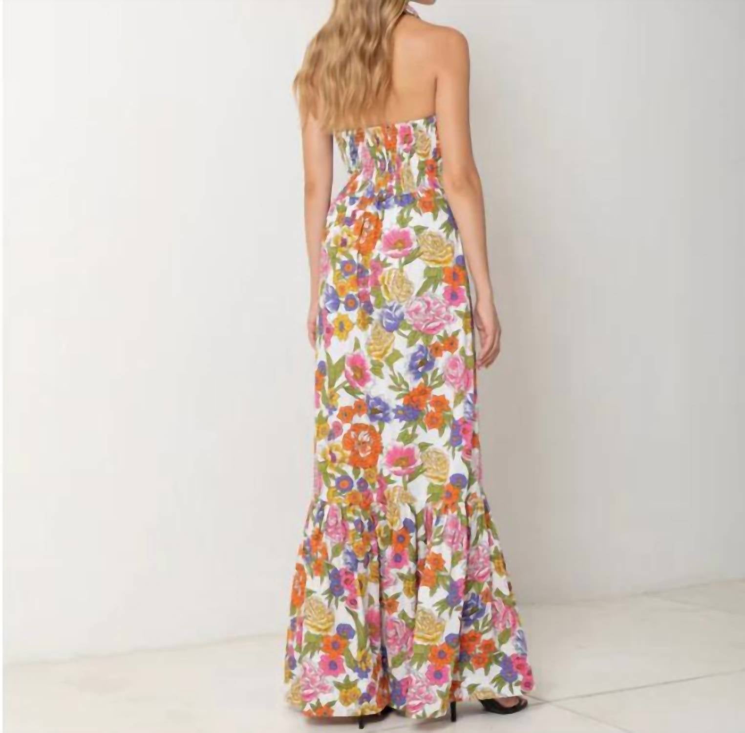 S/W/F - Crossover Halter Maxi Dress