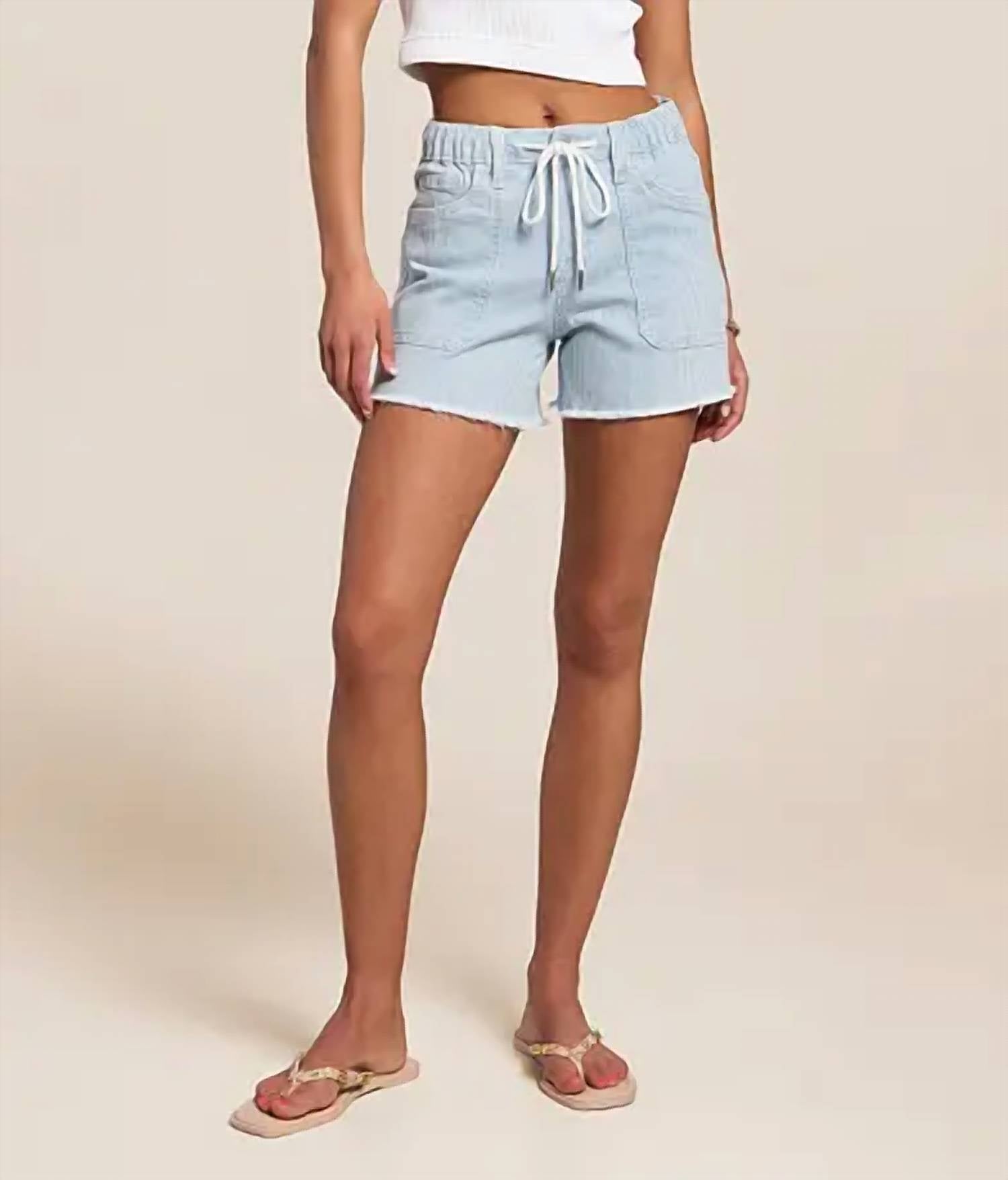 Vervet By Flying Monkey - Striped High Rise Stretch Short