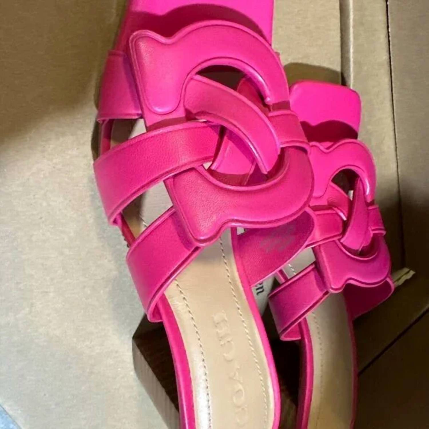 Coach Women's Nikki Leather Sandals in pink tan - women's sandal - alternate view