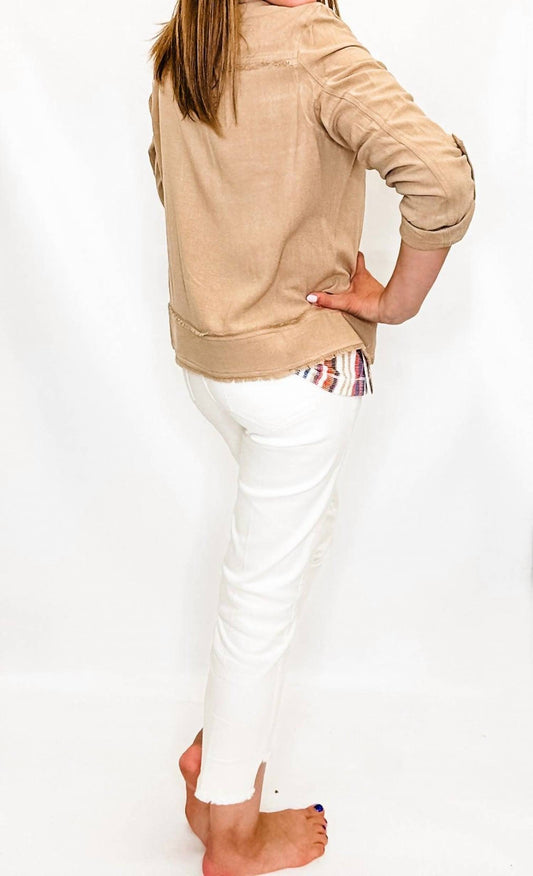 Multiples - Fringe Hem Jacket