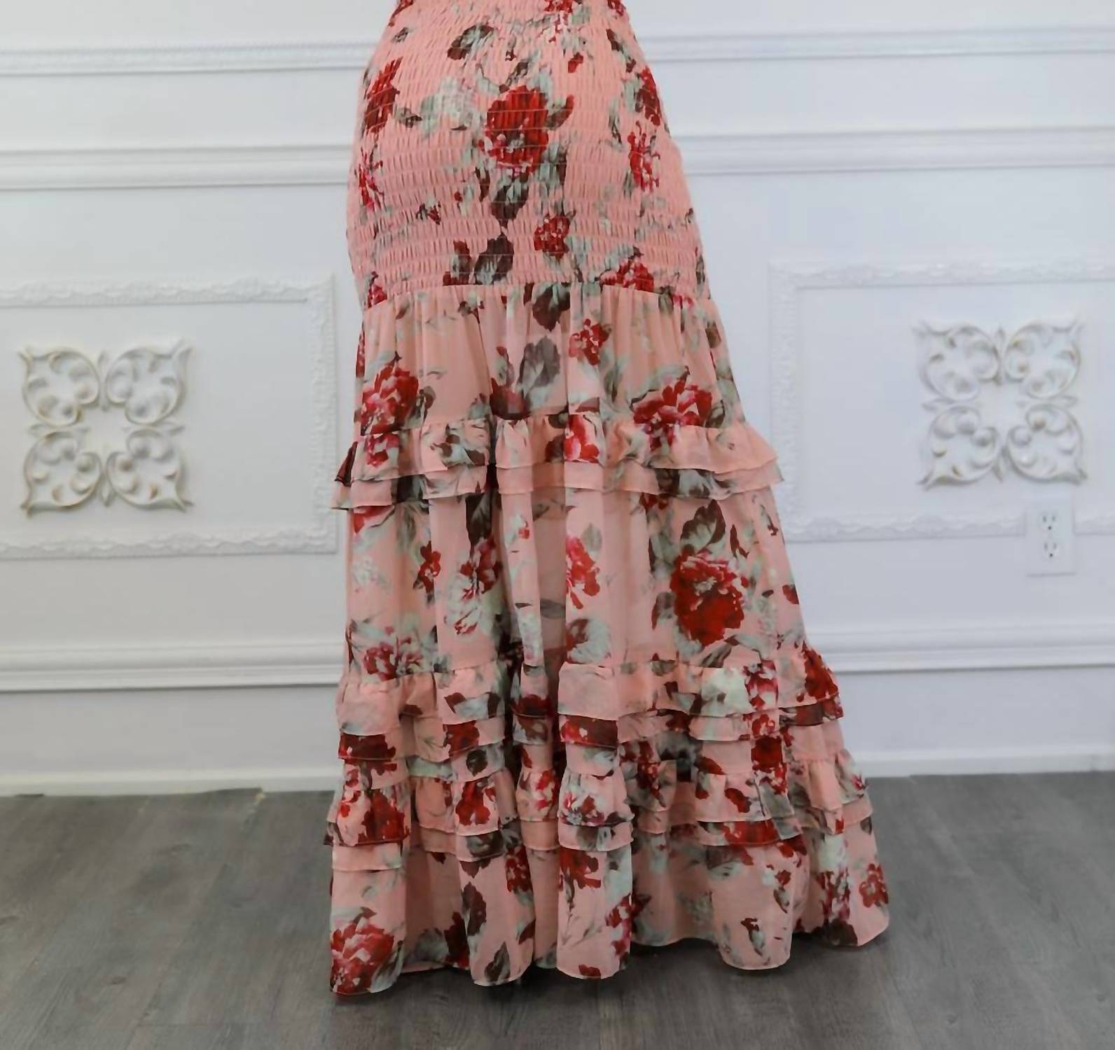 Surelymine - Floral Scrunch Skirt Set