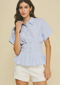 Pinch - Sarah Stripe Button Down Top