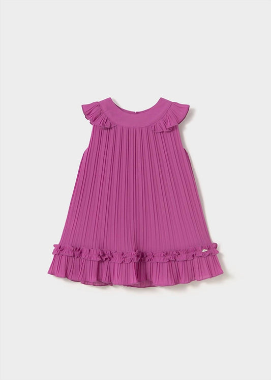Mayoral - Girls' Chiffon Sleeveless Pleat Dress