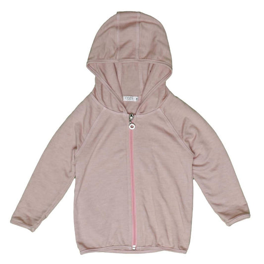 Cozii - Girl's Long Sleeve Zip Hoodie with Binding Heather