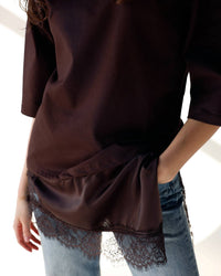 Sundayup - Asymmetric Lace Tee