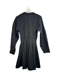 Ulla Johnson Ansel Zip Front Mini Dress in noir - women's dress - detail view