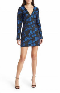 Lulus - Elegant Taste Floral Jacquard Mini Dress