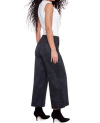 I Love Tyler Madison - Senna Amur Ponte Wide-leg Cropped Pants