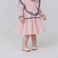 PINK CHICKEN Raphaela Dress in strawberry cream polka dot - kids' dress
