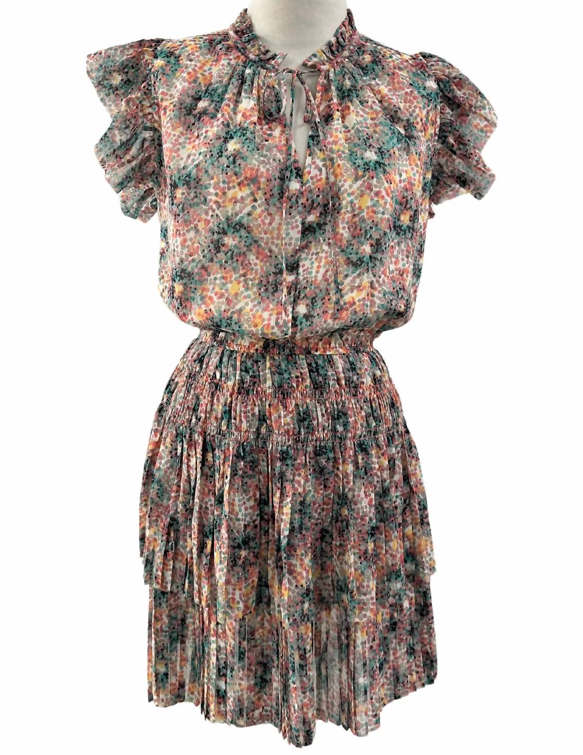 Reset By Jane - Women's Layered Tie Neck Dress