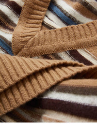 Veronica Beard Helena Knit Vest in dark acorn multi - women's jacket - view 6