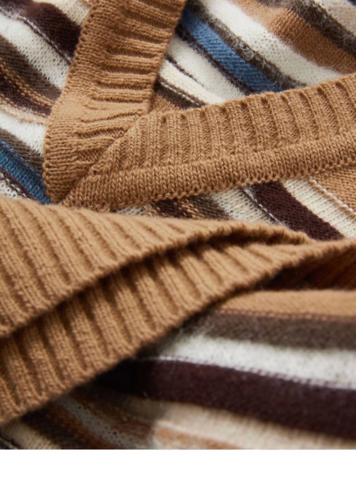 Veronica Beard Helena Knit Vest in dark acorn multi - women's jacket - view 6