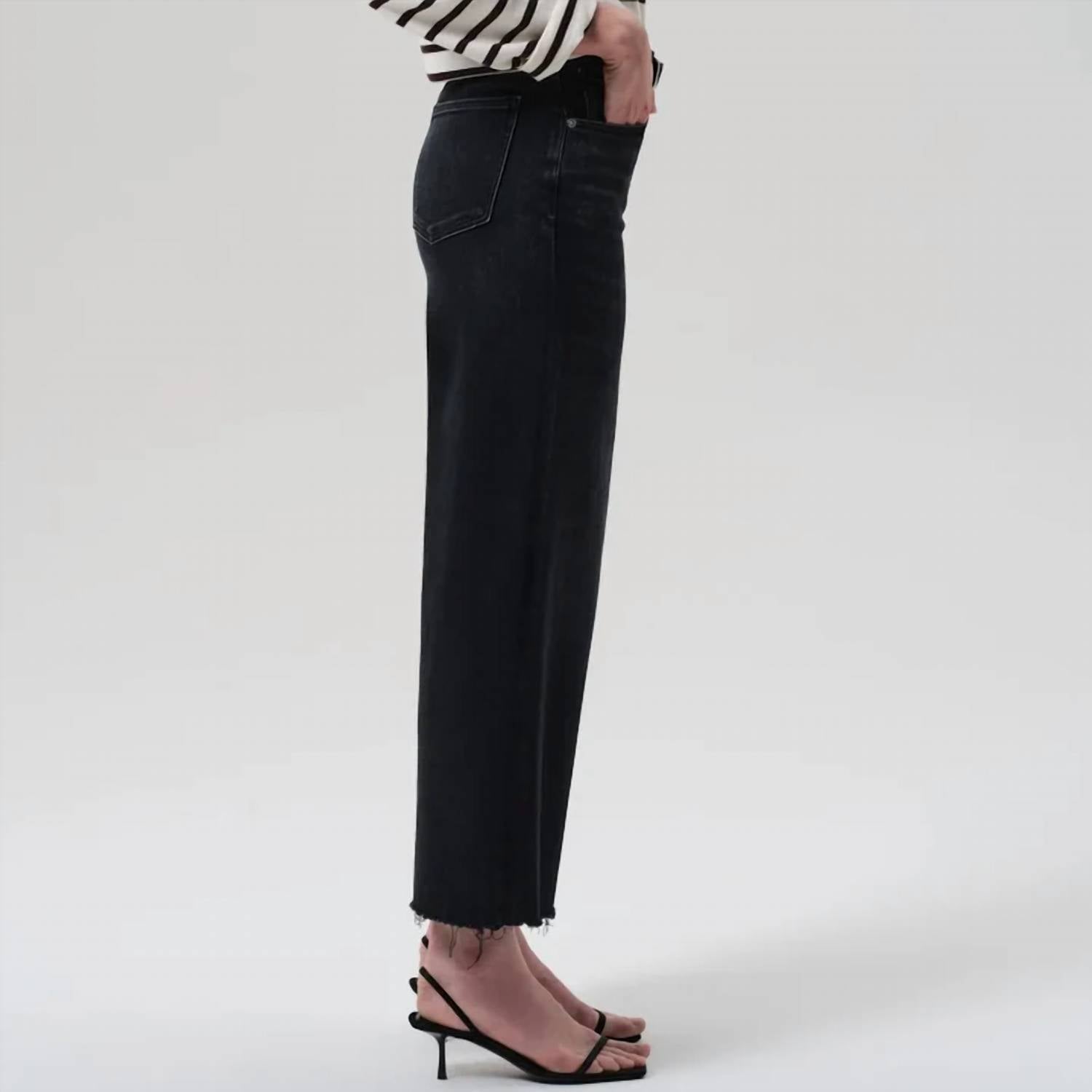 Citizens Of Humanity - Lyra Wide Leg Crop Raw Hem Jeans