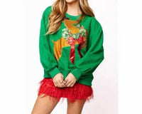 Queen Of Sparkles - Rhinestone Rudolph Sweatshirt