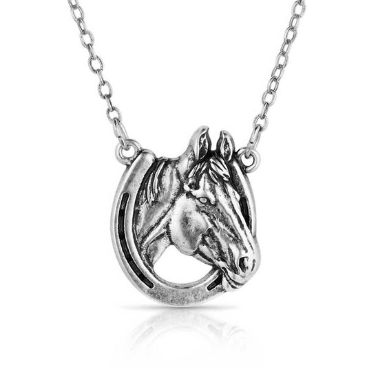 Montana Silversmiths - Women's Lucky Horse Head Pendant Necklace