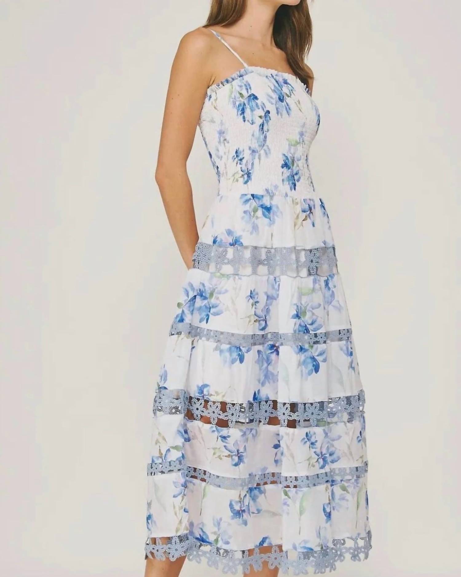 Strut & Bolt - Lena Eyelet Midi Dress - Bohemian Resort Wear