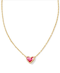 Kendra Scott Women's Framed Ari Heart Short Pendant Necklace in gold azalea illusion - women's jewelry