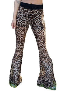 Sterling Kreek - Women's Meshed Up Leopard Bells Pant