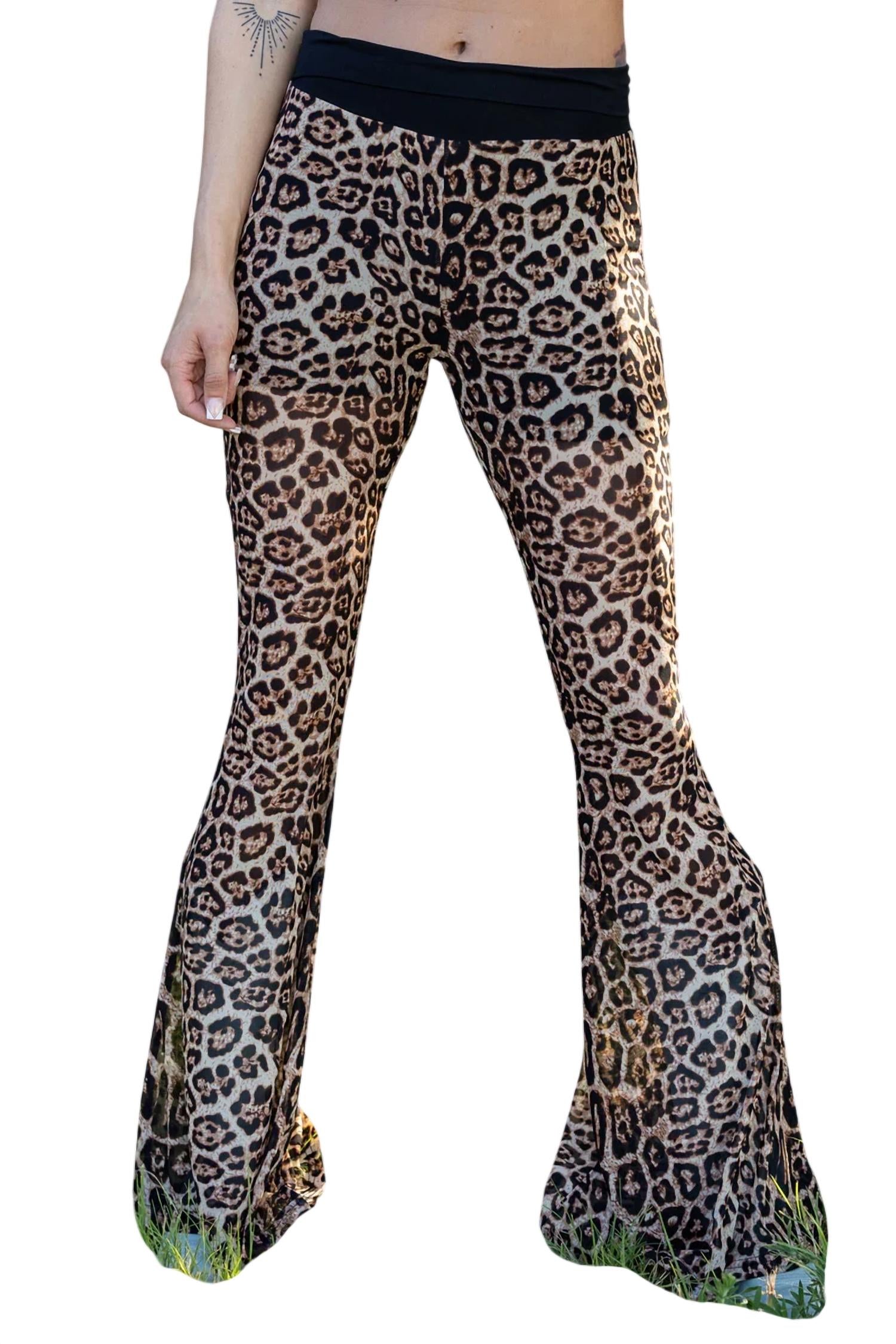 Sterling Kreek - Women's Meshed Up Leopard Bells Pant