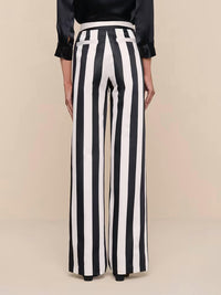 L'Agence - Livvy Satin Straight-leg Trouser
