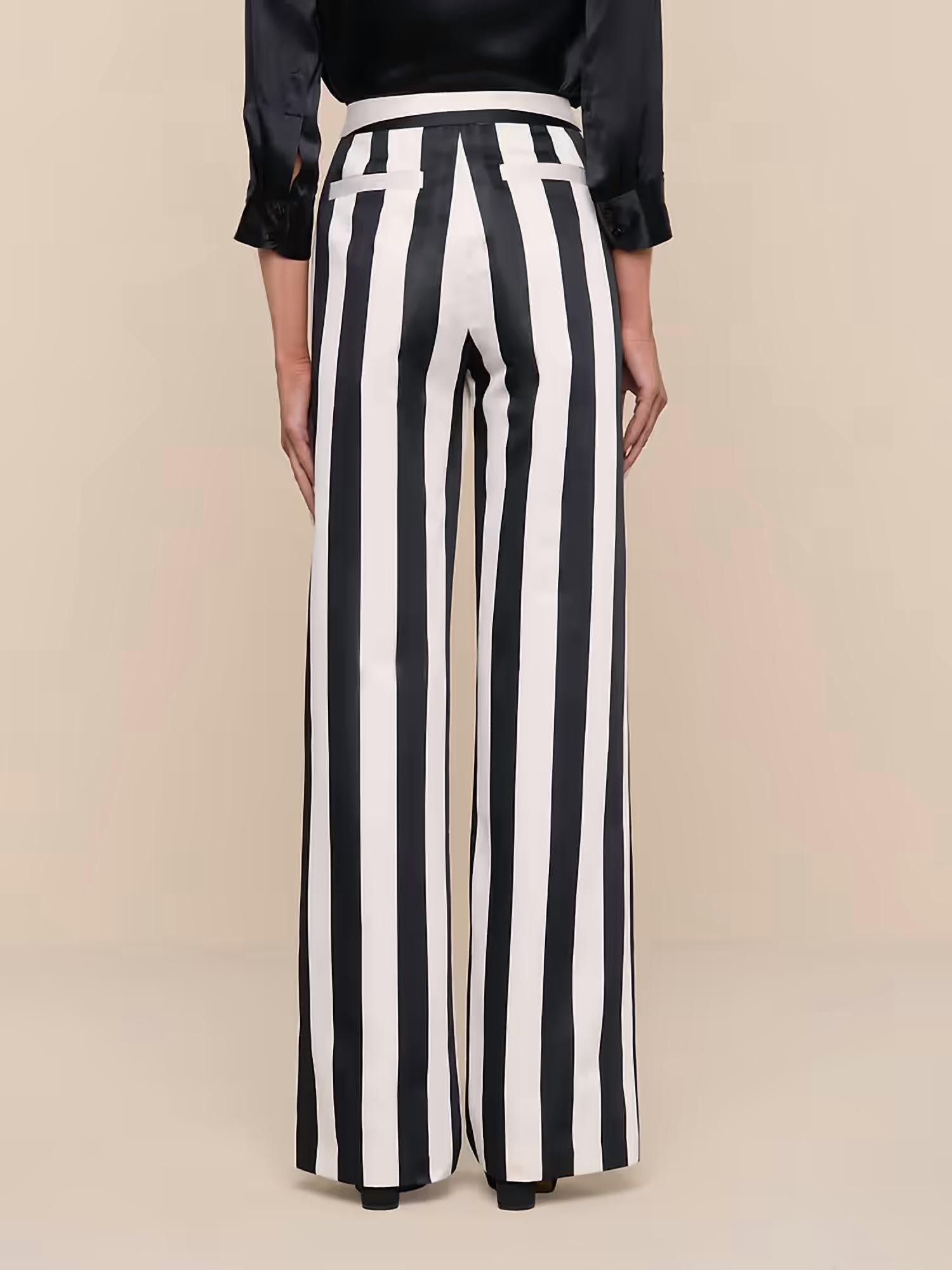 L'Agence - Livvy Satin Straight-leg Trouser