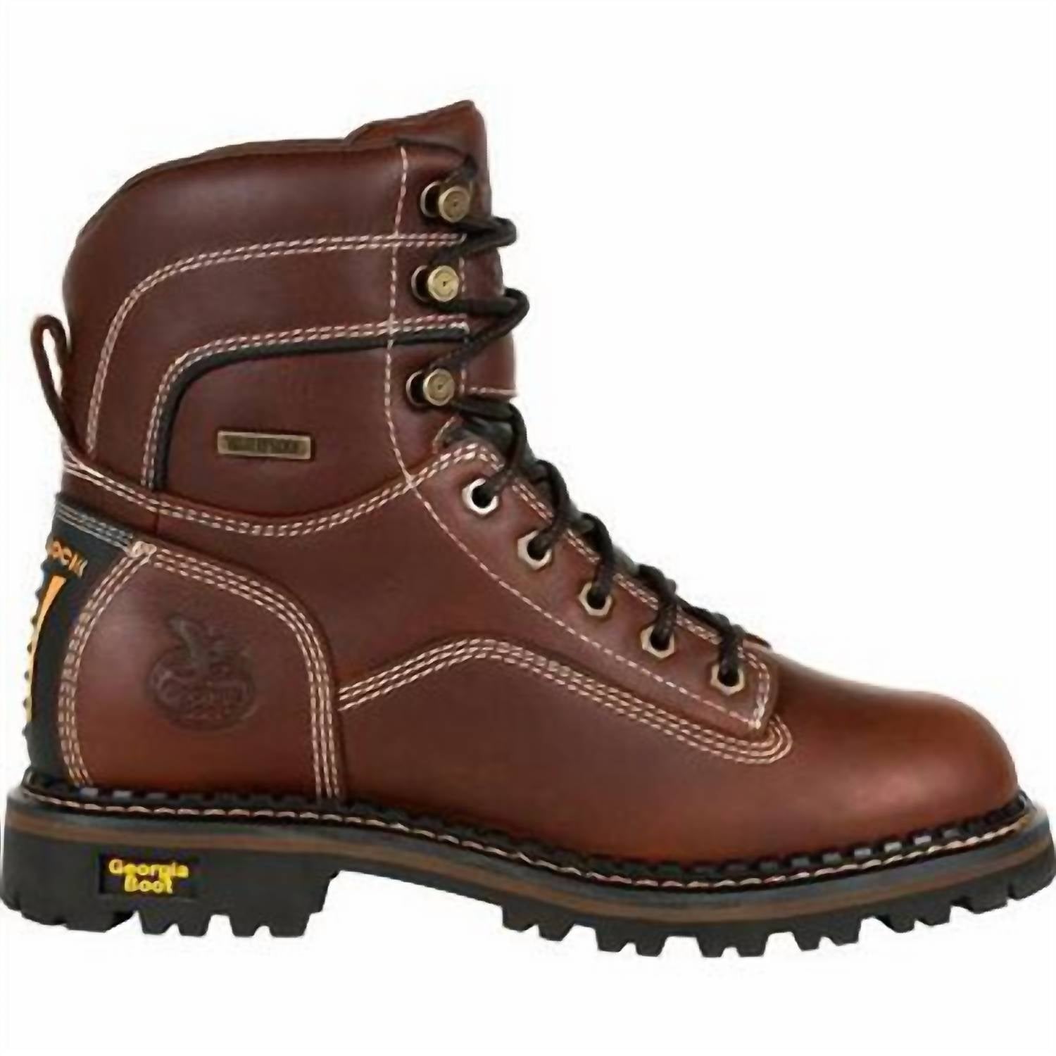 Georgia Boot - WOMEN'S AMP LT LOGGER WOMEN'S WATERPROOF LOW HEEL LOGGER BOOT - WIDE WIDTH