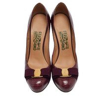 Salvatore Ferragamo - Women's Water Snake Pimpa Vara Bow Pumps