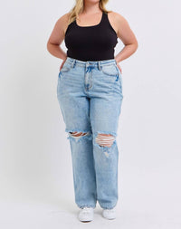 Judy Blue - High Waist Destroyed 90's Straight Jeans