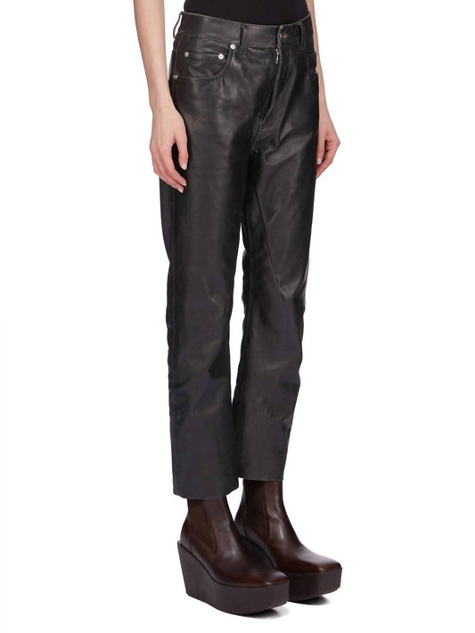 Rick Owens - Pantaloni In Pelle Detroit Cut
