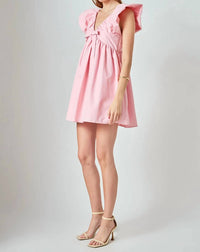 Endless Rose - Sydney Combo Bow Mini Dress