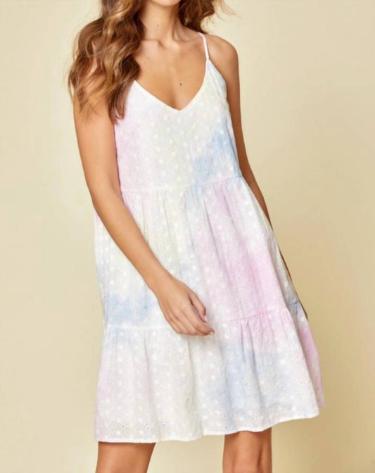 Tie Dye Eyelet Dress