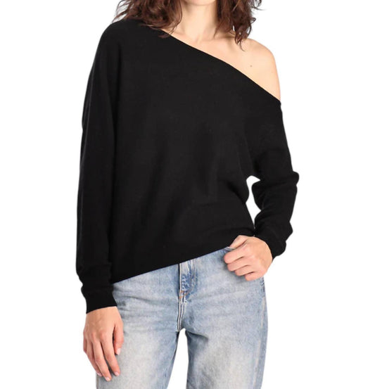 Minnie Rose - Cashmere Off the Shoulder Sweater