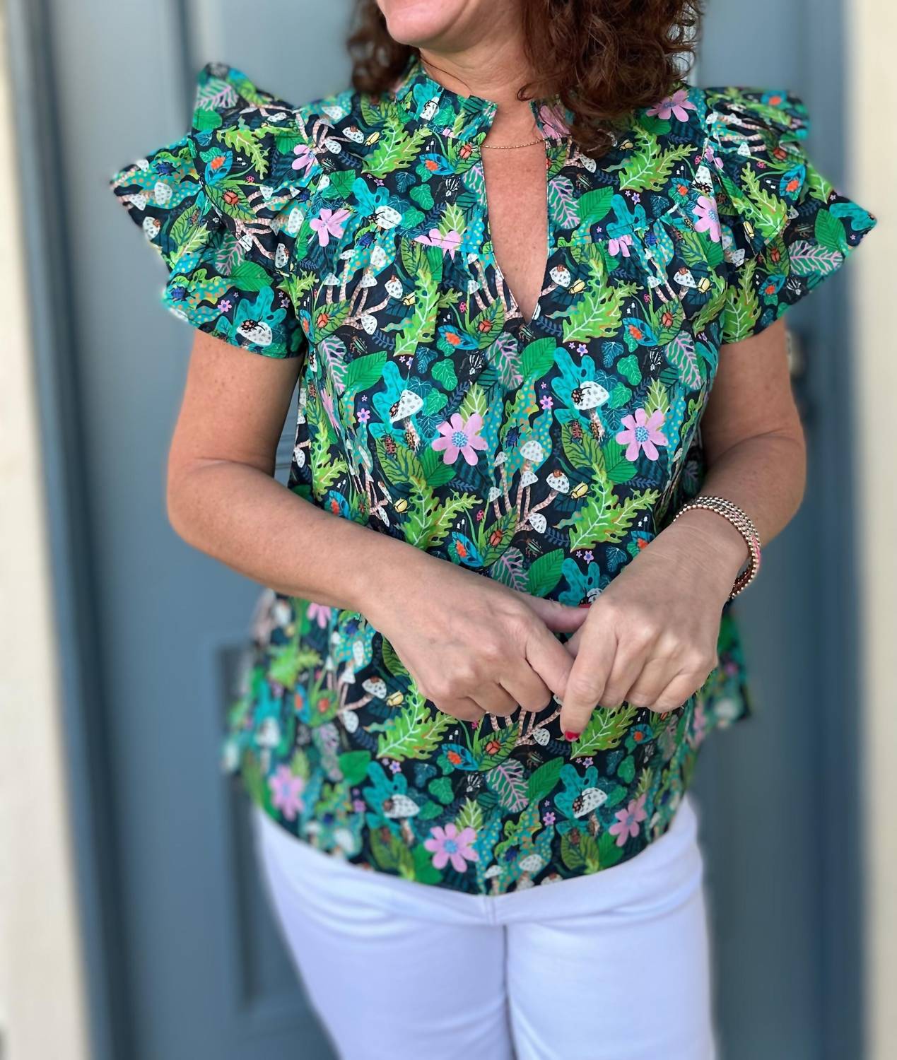 Joy Joy - Flutter Sleeve Top