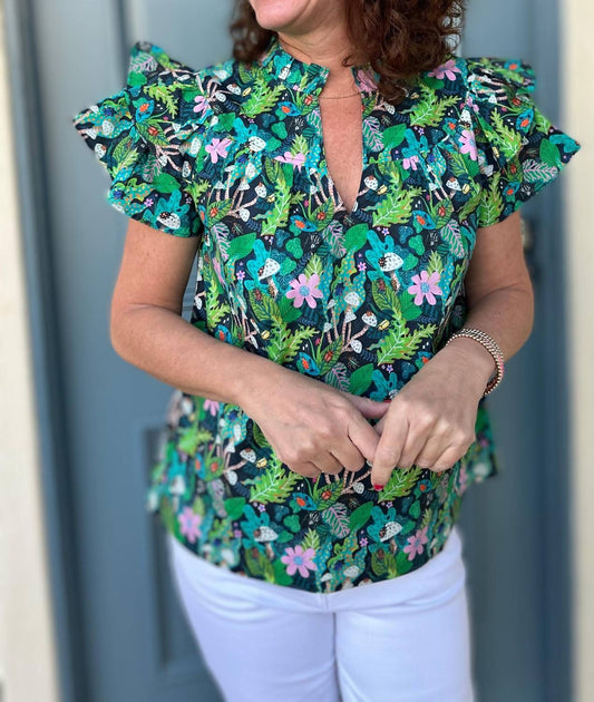 Joy Joy - Flutter Sleeve Top