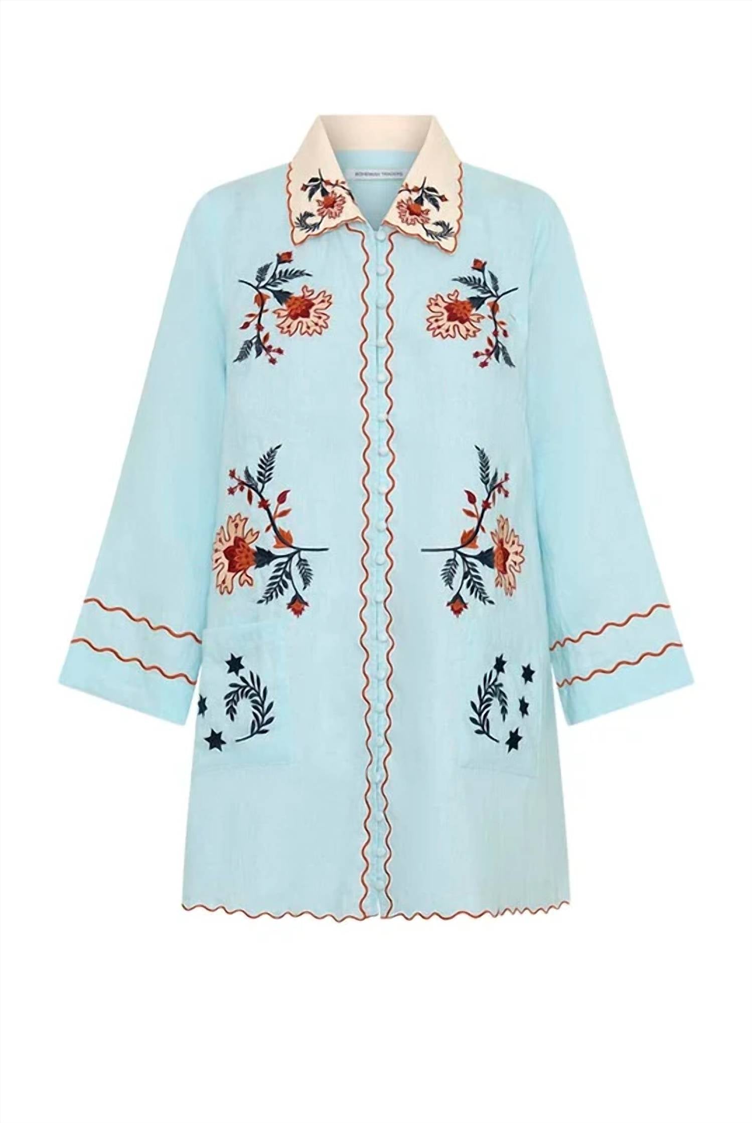 Bohemian Traders - Scallop Mini Dress