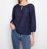 Charlie B - 3/4 Raglan Sleeve Blouse