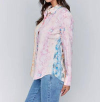 CHARLIE B Hannah Button-down Blouse in multi - women's blouse - detail view