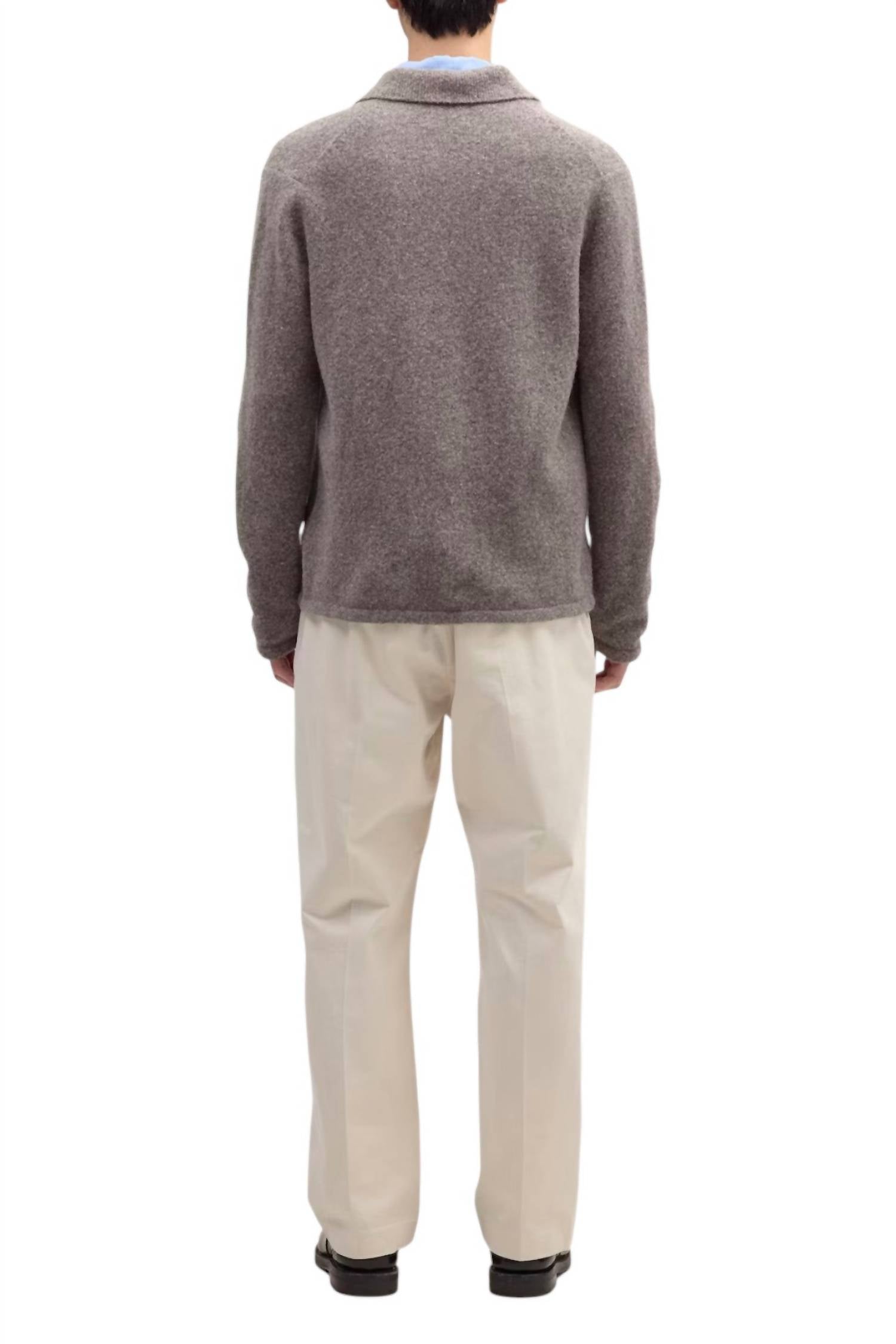 NN07 Jonas Long Sleeve Shirt in mable husk - men's long sleeve top - detail view
