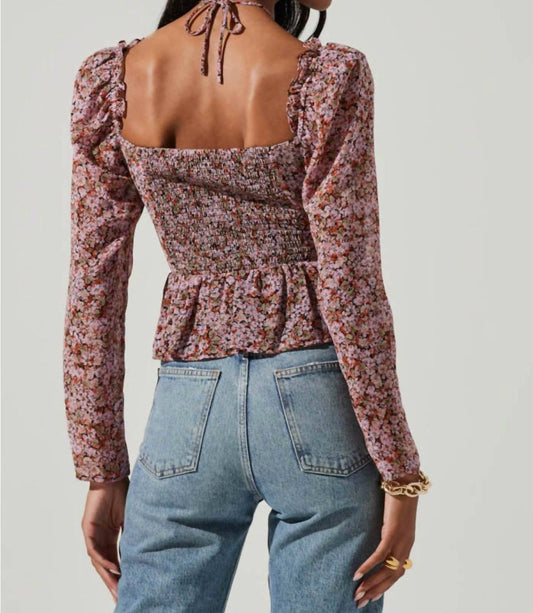 Astr - Toni Strappy Peplum Top