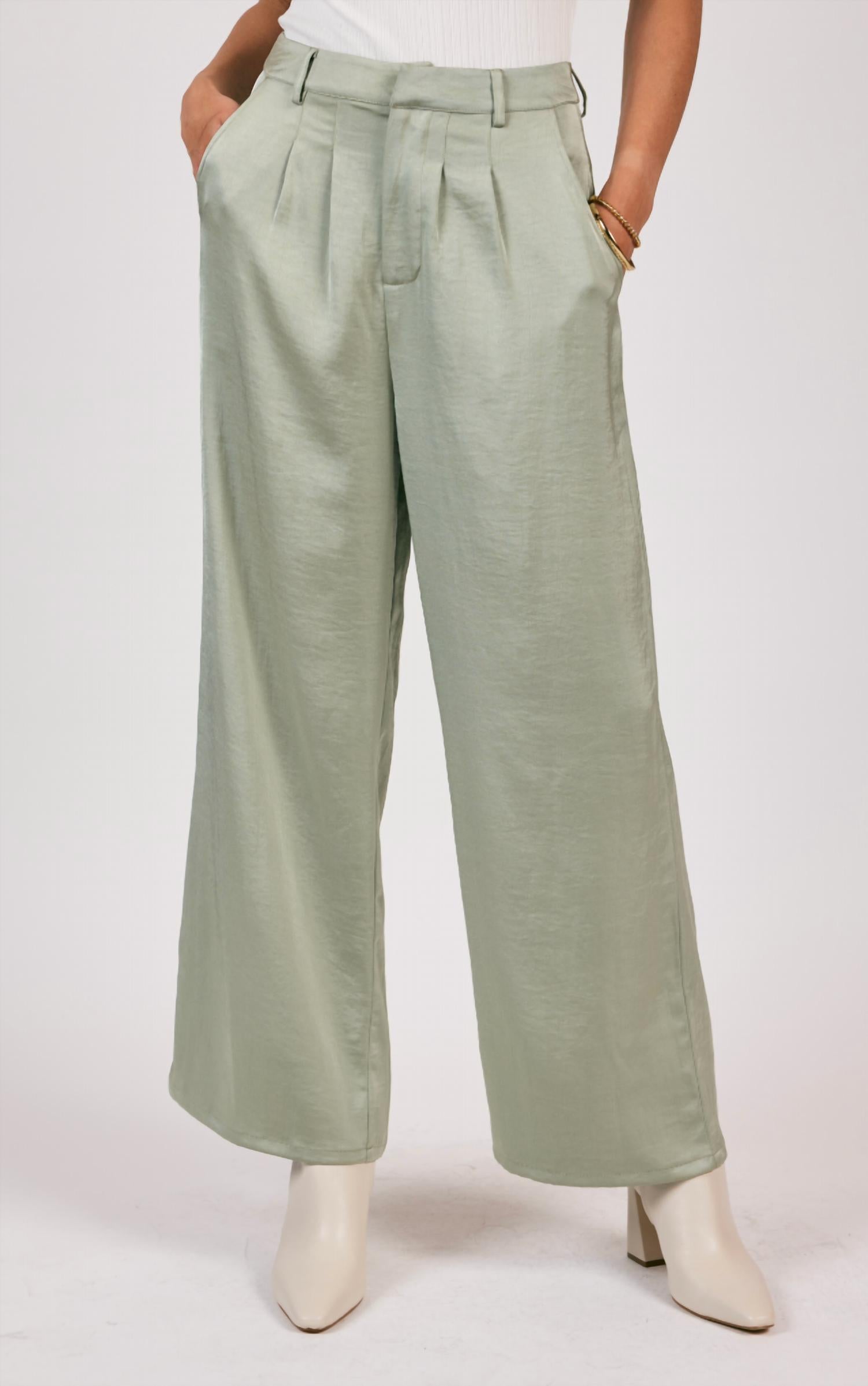 Sage The Label - Satin Wide Leg Pant