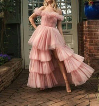MAC DUGGAL Off The Shoulder Formal Prom Dress in pink - women's dress - view 4