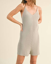 Miou Muse - Ribbed Knitted Romper