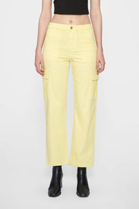 Bayeas Angel High Rise Cargo Straight Pants in light yellow - women's pants
