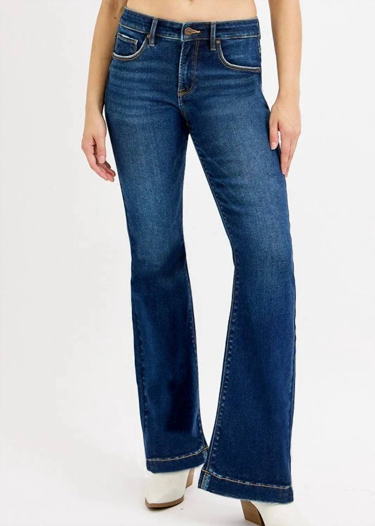 Risen - Mid Rise Flare Jeans