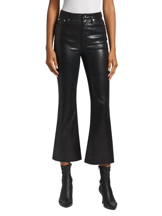 Rag & Bone - Casey Coated High-Rise Ankle Flare Jean