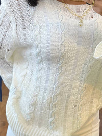 Pol - Twisted Weave Long Sleeve Sweater